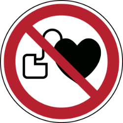 pictogramme Interdit aux personnes porteuses d’un stimulateur cardiaque