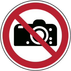 pictogramme Défense de photographier