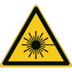 pictogram waarschuwing laserstralen